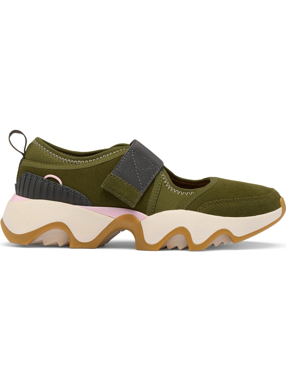 Sorel Women's Kinetic Impact Mary Jane MJ sneakers in Utility Green - size 8
